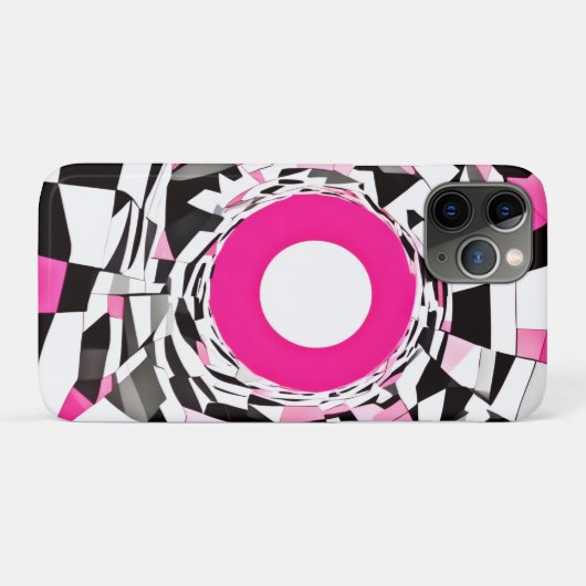 Roze vortex: een geruite afdaling Case-Mate iPhone case (Achterkant (horizontaal))
