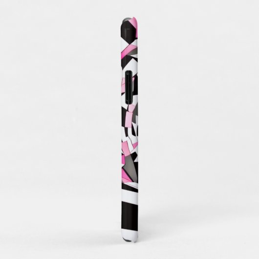 Roze vortex: een geruite afdaling Case-Mate iPhone case (Achterkant/rechts)