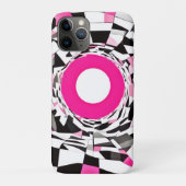 Roze vortex: een geruite afdaling Case-Mate iPhone case (Achterkant)