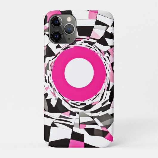Roze vortex: een geruite afdaling Case-Mate iPhone case (Achterkant)
