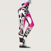 Roze vortex: een geruite afdaling leggings (Rechts)