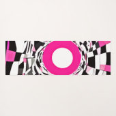 Roze vortex: een geruite afdaling yogamat (Achterkant (horizontaal))