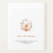  Roze Vos Bloemen 1e Jaar Meisje Baby Boek Planner (Achterkant)