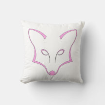 Roze Vos Logo Worp Kussen