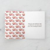 Roze Vrachtwagen Easter Egg Hunt Bedankkaart (Binnen)