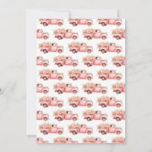 Roze Vrachtwagen Easter Egg Hunt Kaart (Achterkant)