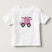 Roze vrachtwagen (op maat gesneden) kinder shirts (Voorkant)