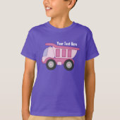 Roze vrachtwagen (op maat gesneden) t-shirt (Voorkant)