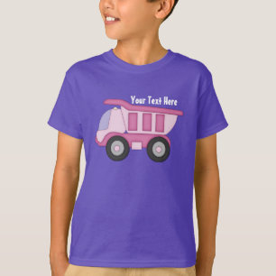 Roze vrachtwagen (op maat gesneden) t-shirt