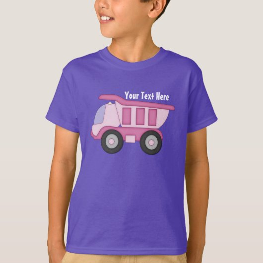 Roze vrachtwagen (op maat gesneden) t-shirt (Voorkant)