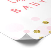 Roze vrachtwagendrive door Baby shower Welkomstbor Poster (Hoek)