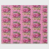 Roze vrachtwagenladingen voor liefdespakpapier cadeaupapier (Vlak)