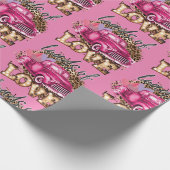 Roze vrachtwagenladingen voor liefdespakpapier cadeaupapier (Hoek)