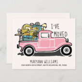 roze vrachtwagenmeubilair Verplaatsende Kaart (Voorkant / Achterkant)