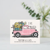 roze vrachtwagenmeubilair Verplaatsende Kaart (Staand voorkant)