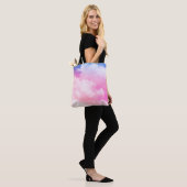 roze, vrede, blauw, gele wolken en lucht. Abstract Tote Bag (Op model)