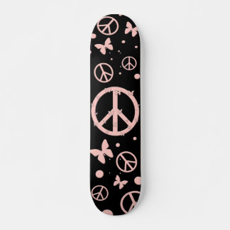 Roze vrede en vlinders skateboard