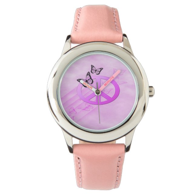 Roze vrede horloge (Voorkant)