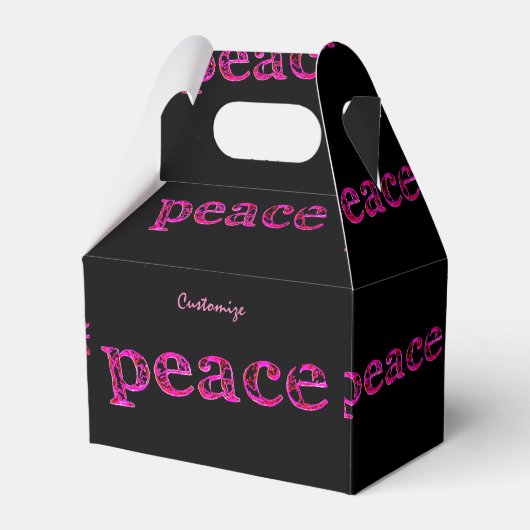 roze vrede in zwart bedankdoosjes (Voorkant Zijde)