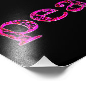 roze vrede in zwart foto afdruk (Hoek)