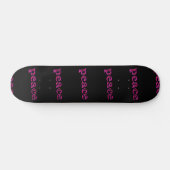 roze vrede in zwart persoonlijk skateboard (Horizontaal)