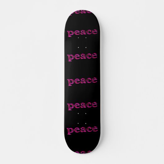 roze vrede in zwart persoonlijk skateboard (Voorkant)