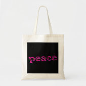 roze vrede in zwart tote bag (Voorkant)