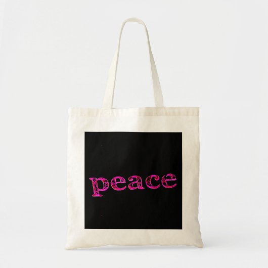 roze vrede in zwart tote bag (Voorkant)