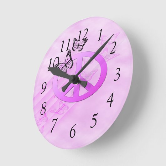 Roze vrede ronde klok (Hoek)