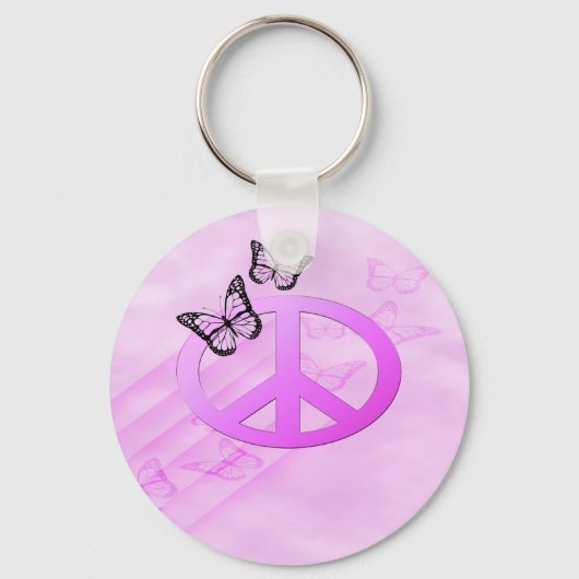 Roze vrede sleutelhanger (Voorkant)
