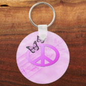 Roze vrede sleutelhanger (Voorkant)