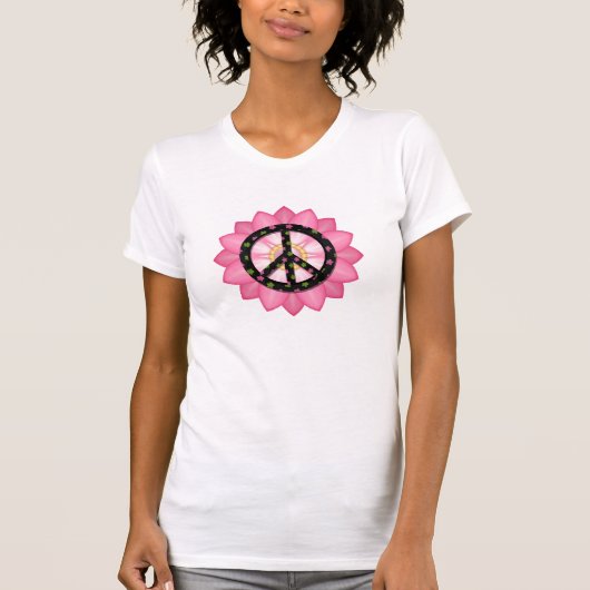 Roze vrede t-shirt (Voorkant)