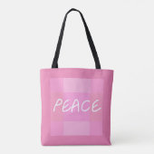 Roze vrede tote bag (Achterkant)
