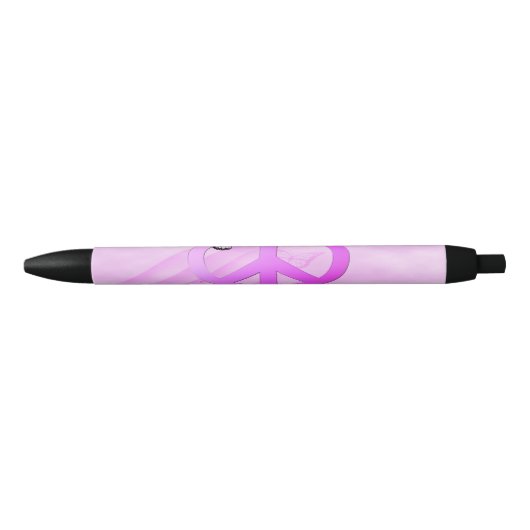 Roze vrede zwarte inkt pen (Voorkant)