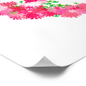 Roze Vredesbloemen Poster (Hoek)