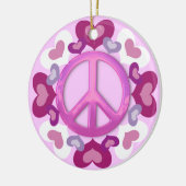  roze vredesbord en kunstversiering keramisch ornament (Links)