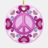  roze vredesbord en kunstversiering keramisch ornament (Achterkant)