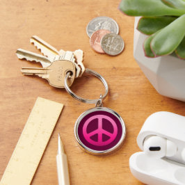 Roze Vredesbord Sleutelhanger