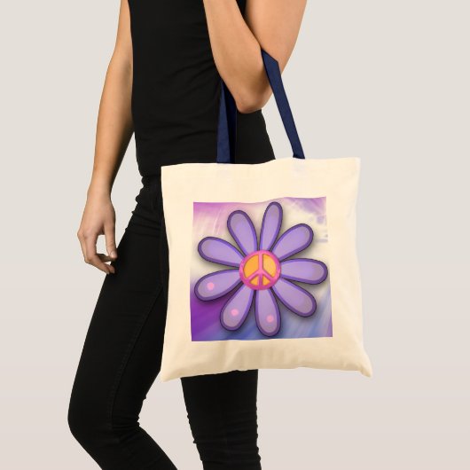  roze vredesbord tote bag (Voorkant (product))