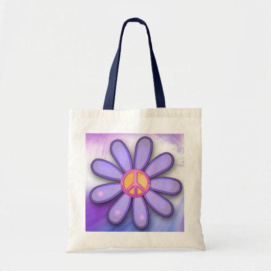  roze vredesbord tote bag (Voorkant)