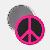 Roze Vredesbordmagneet Magneet (Voorkant / Achterkant)