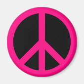 Roze Vredesbordmagneet Magneet (Voorkant)