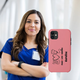 Roze vredesliefde Verpleegkundigheid Waardering Case-Mate iPhone Case