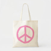 Roze vredessymbool - Roze Tote Bag (Voorkant)