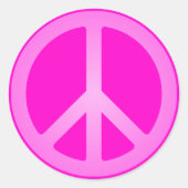 Roze Vredessymbool Stickers (Voorkant)