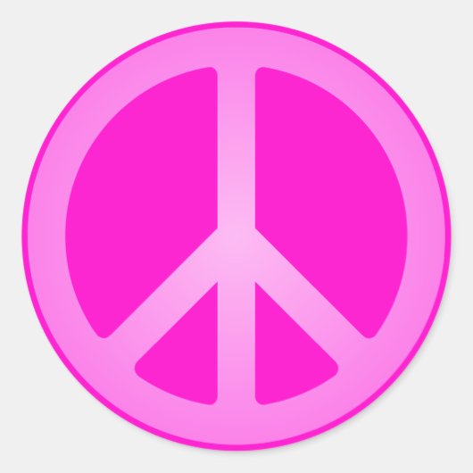 Roze Vredessymbool Stickers (Voorkant)