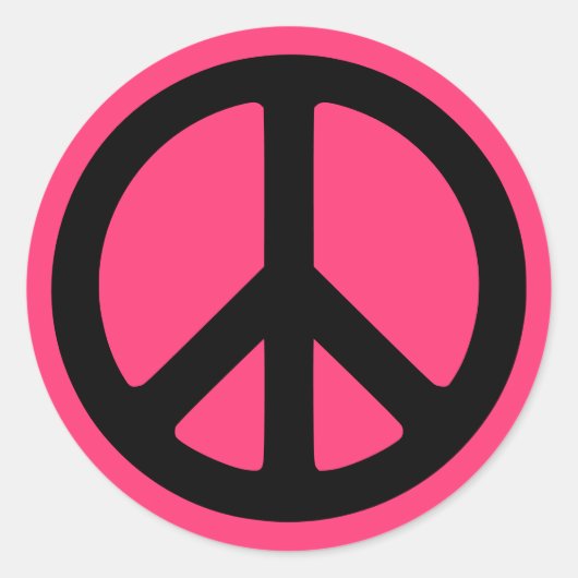 Roze Vredessymbool Stickers (Voorkant)