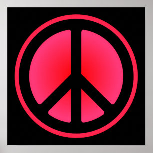 Roze vredessymboolposter poster