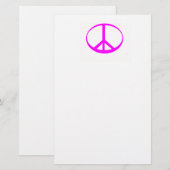 Roze Vredesteken Briefpapier (Voorkant / Achterkant)
