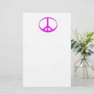 Roze Vredesteken Briefpapier